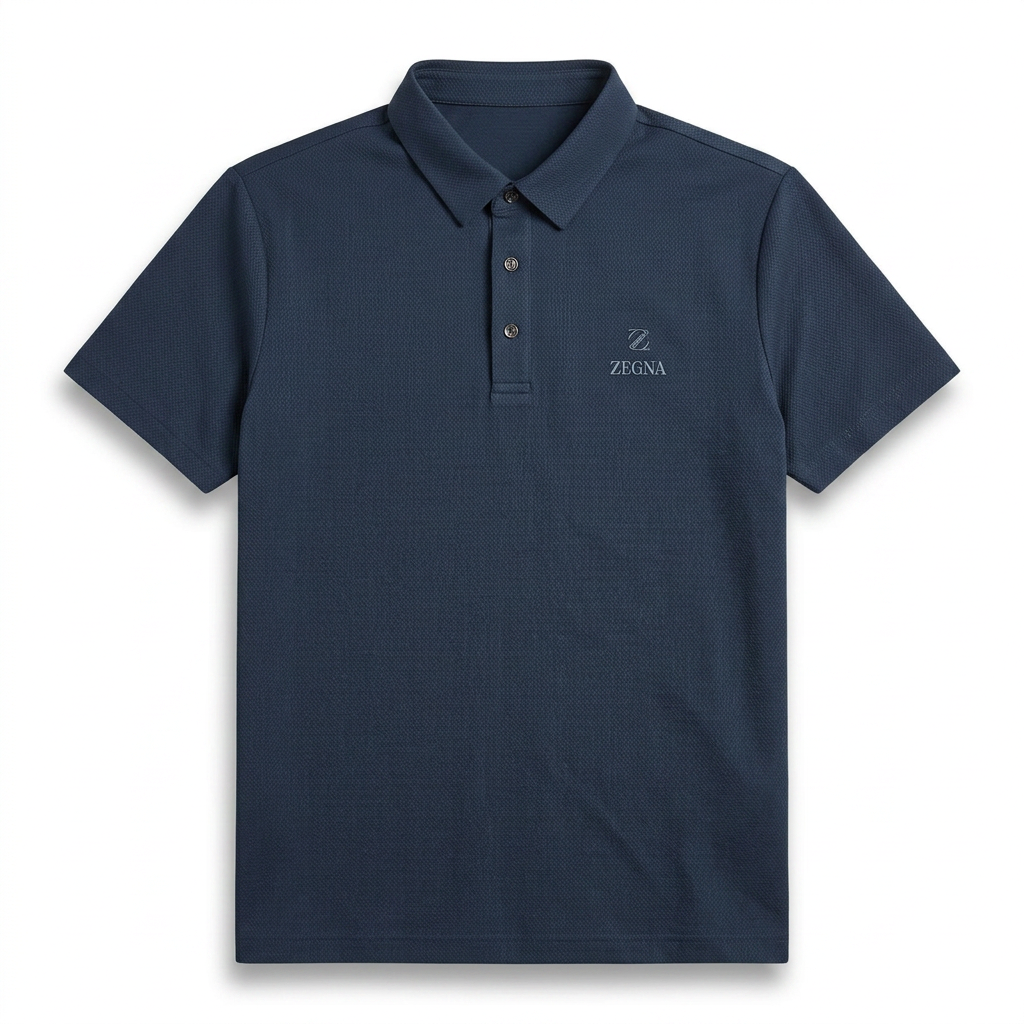 Zegna Polo Textured Navy (ORIGINAL)
